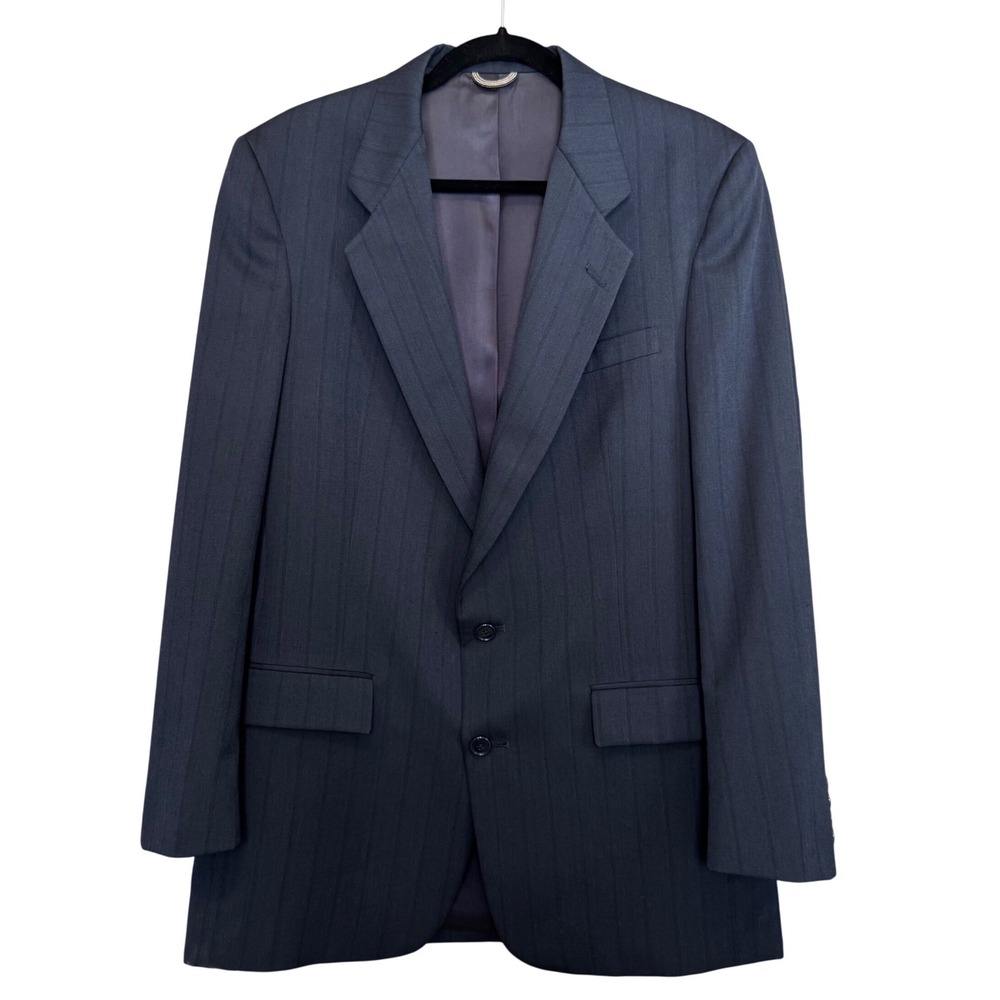 Vintage Christian Dior Monsieur Blazer Mens 41L Navy Pinstripe Jacket